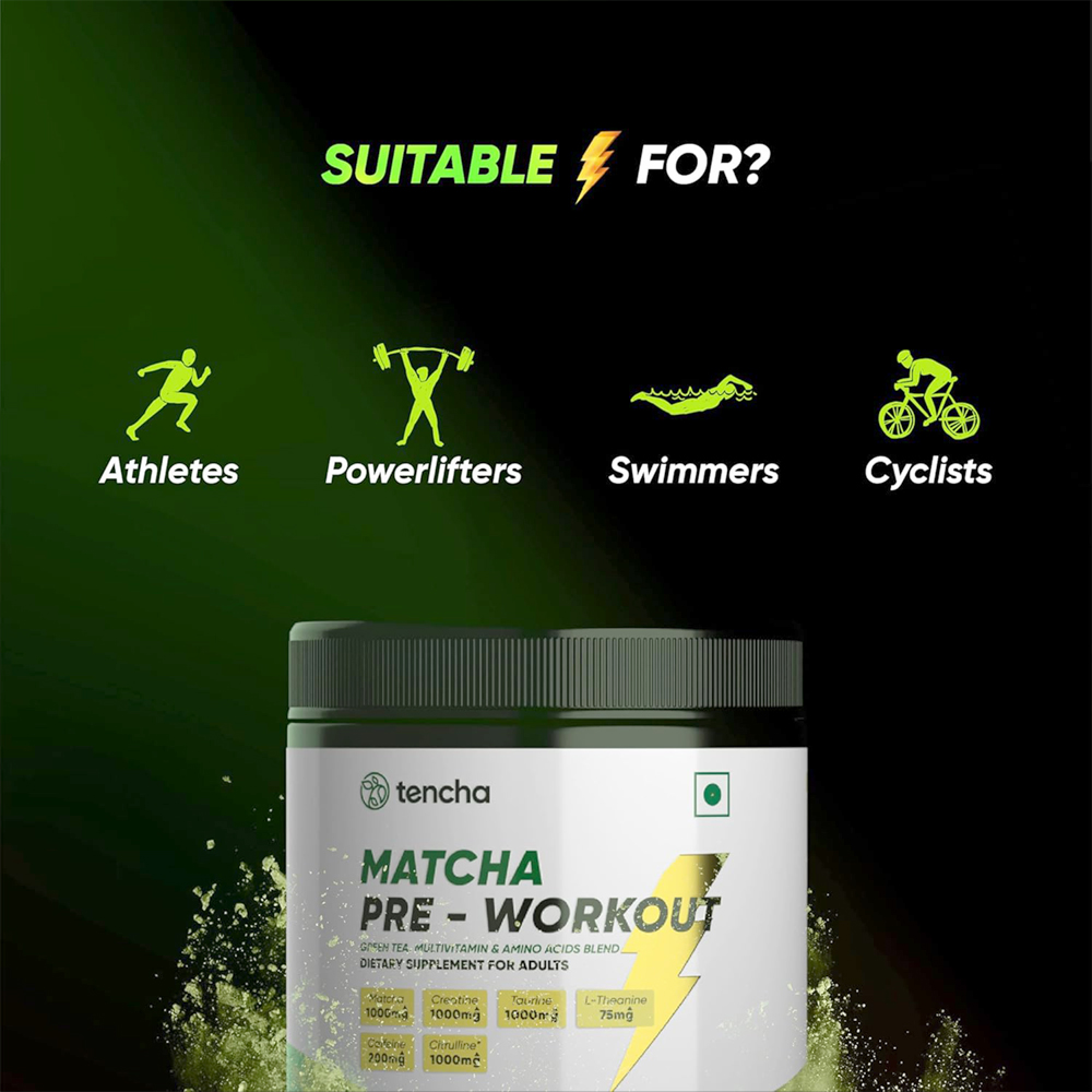 Tencha Matcha Pre-Workout Dietary Supplements For Adult, 180g