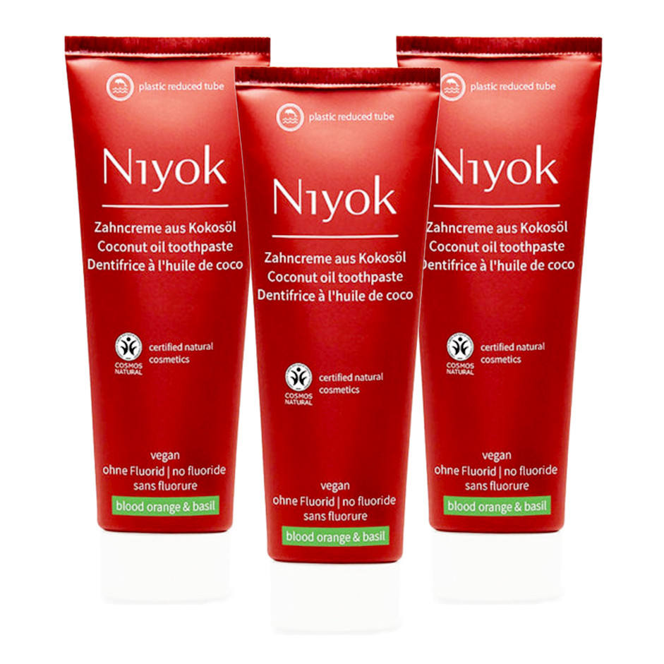 Toothpaste Coconut Oil - Blood Orange And Basil 3 x 75ml ( Pack of 3)