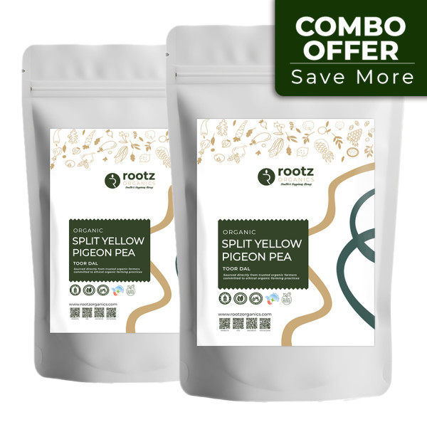 Image of Organic ⁠Toor dal 1kg (bundle of 2 )