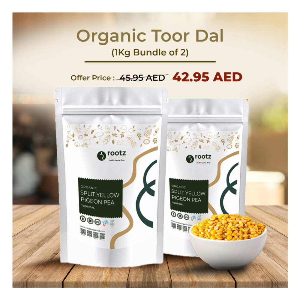 Organic ⁠Toor dal 1kg (bundle of 2 )