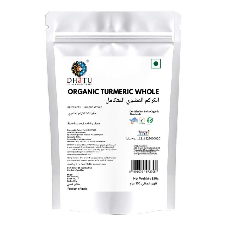 Organic Turmeric Whole 150g by Rootz Organics