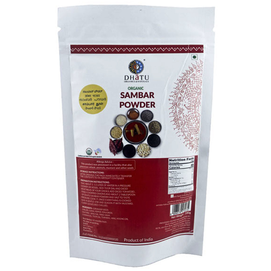 Dhatu Organic Sambhar Powder 100gr