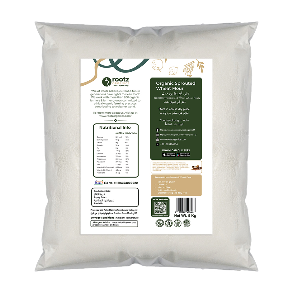 Organic Sprouted Wheat Flour Bulk 5 kg