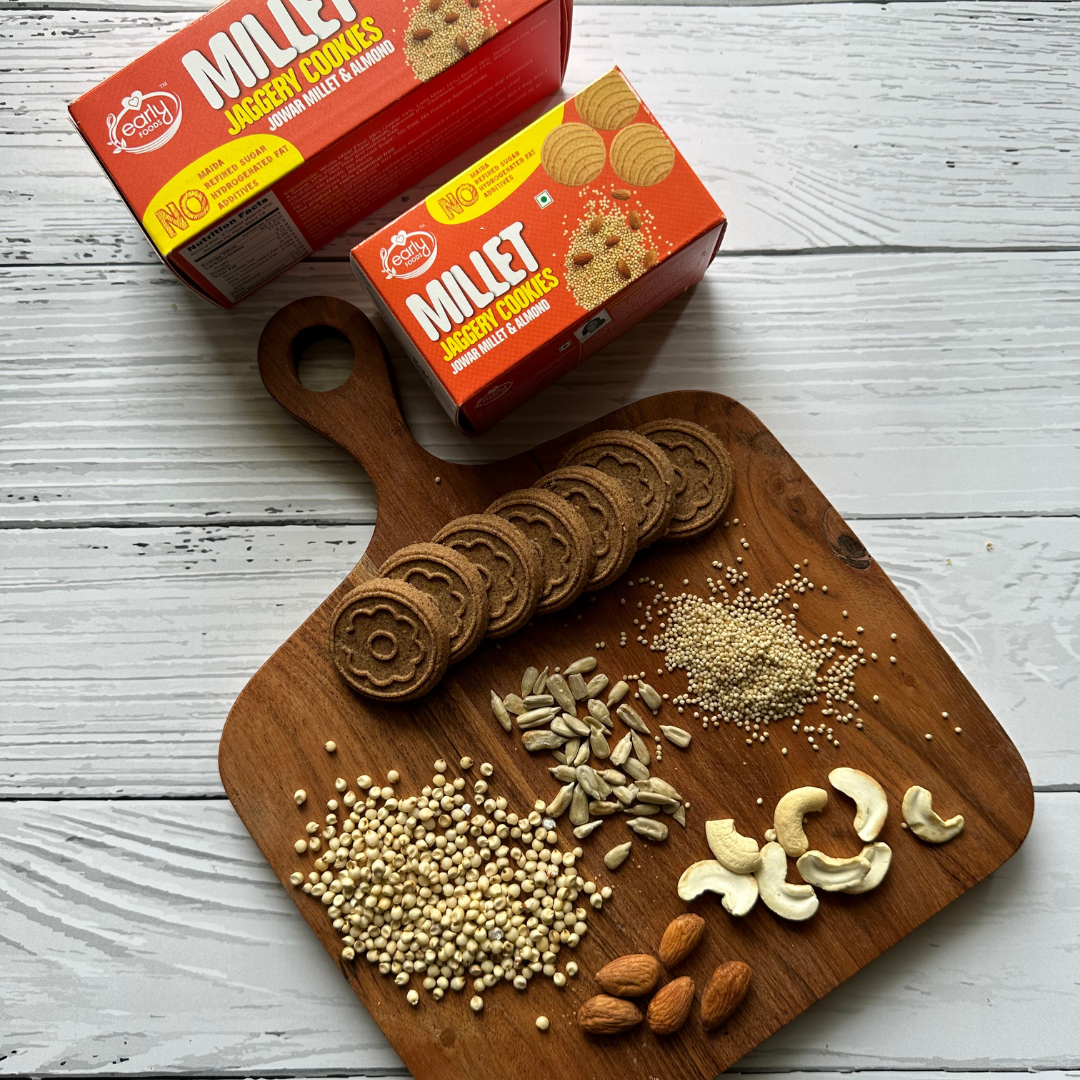 Early Foods-Jowar Almond Jaggery Cookies 130g
