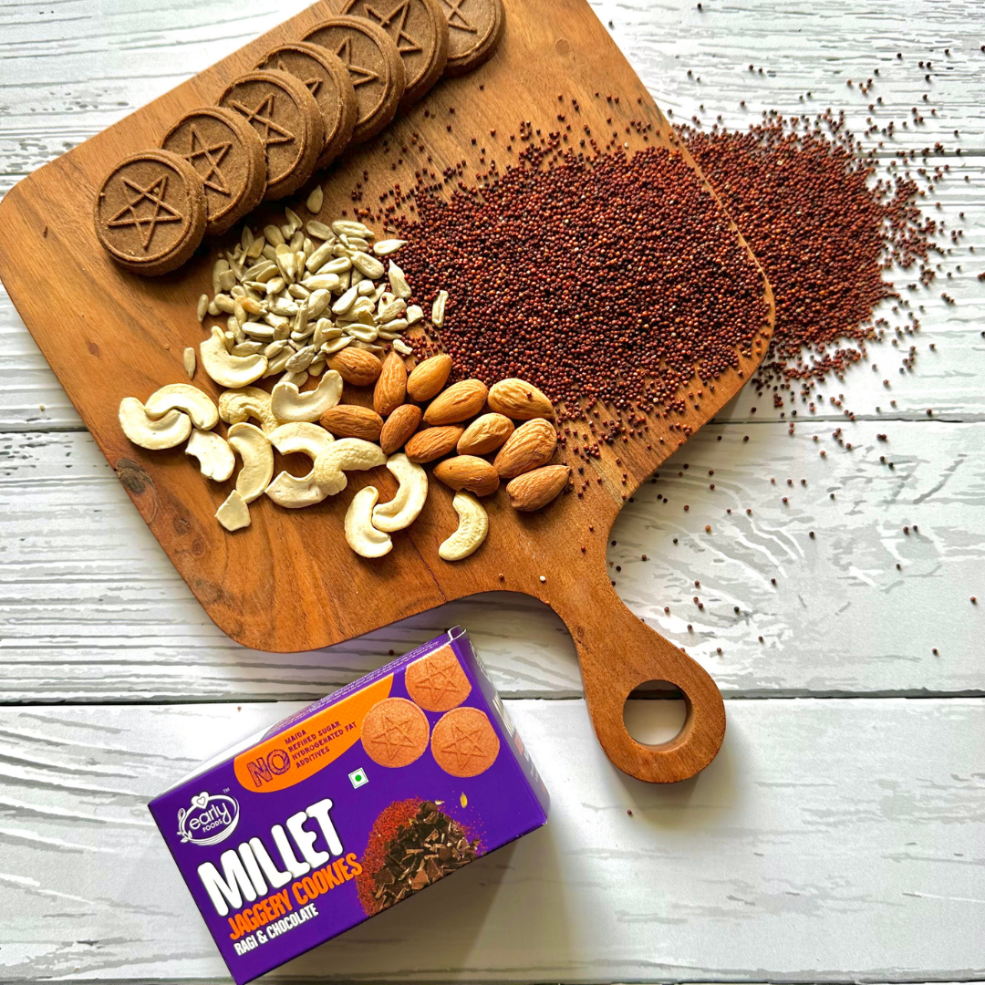 Early Foods-Ragi and Choco Jaggery Cookies 130g