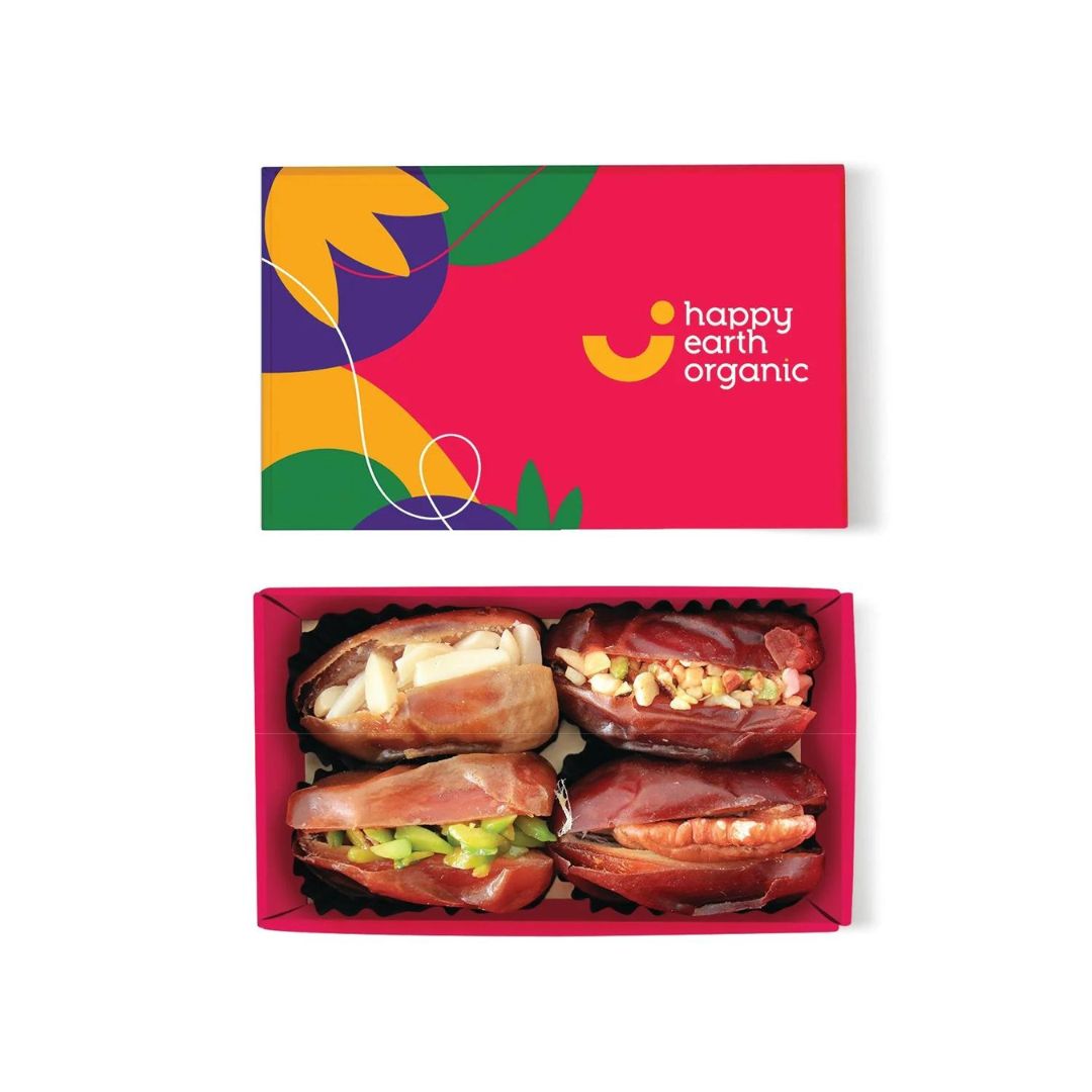 Organic Filled Dates  Gift Box  Vibrant Pink  - 73g