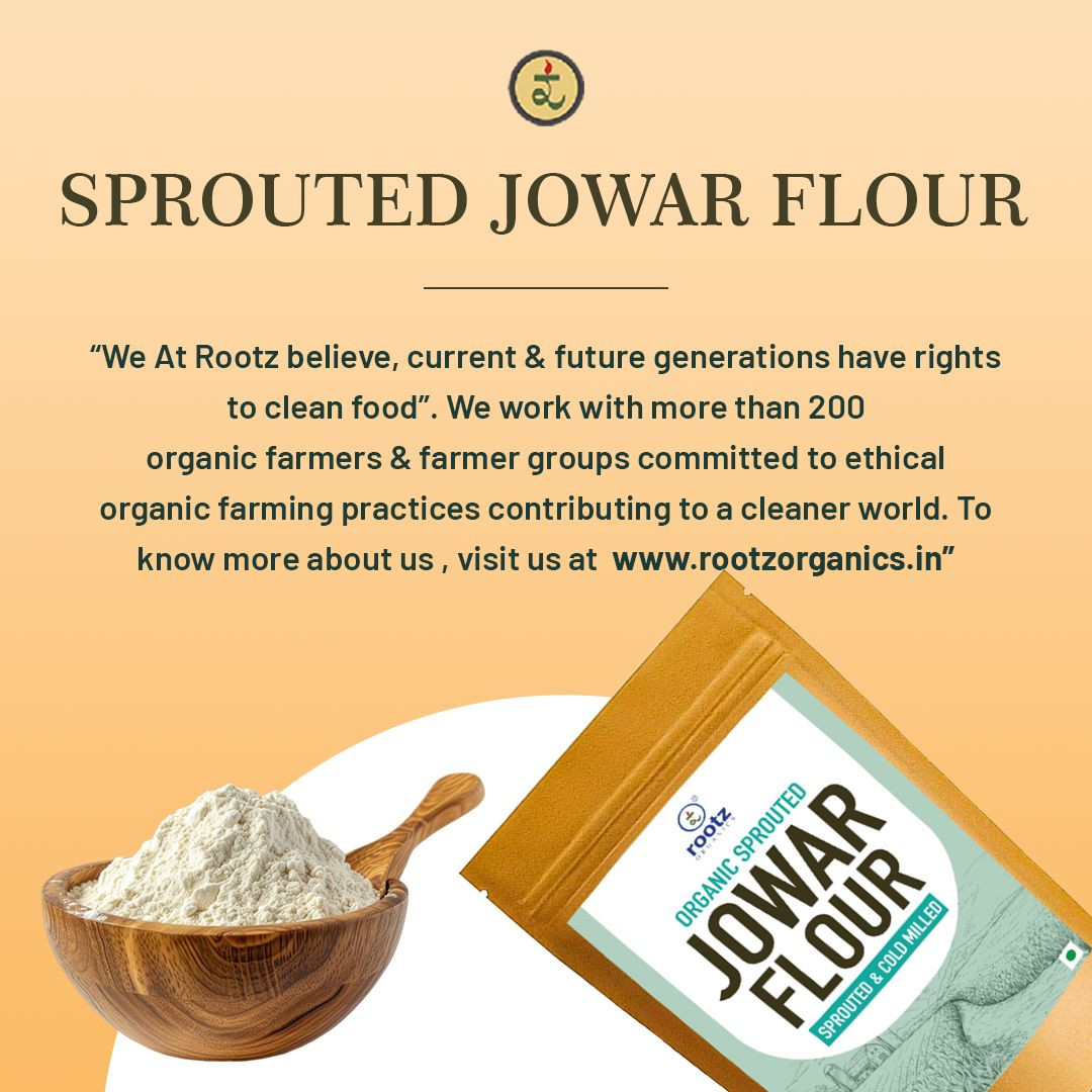 Organic Sprouted Jowar (Sorghum) Flour - 500gm