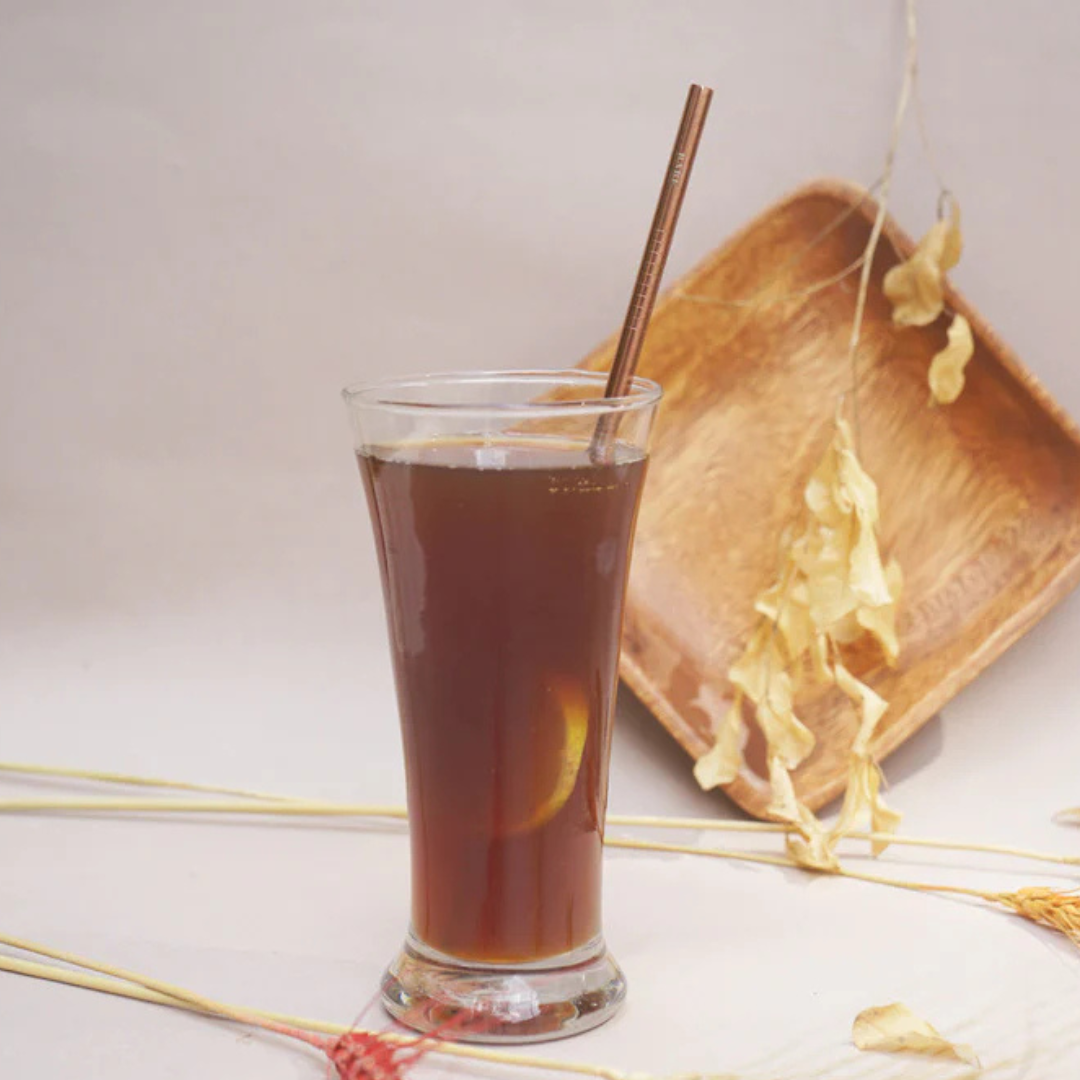 Stainless Steel Straws / Skinny & Straight -Gold