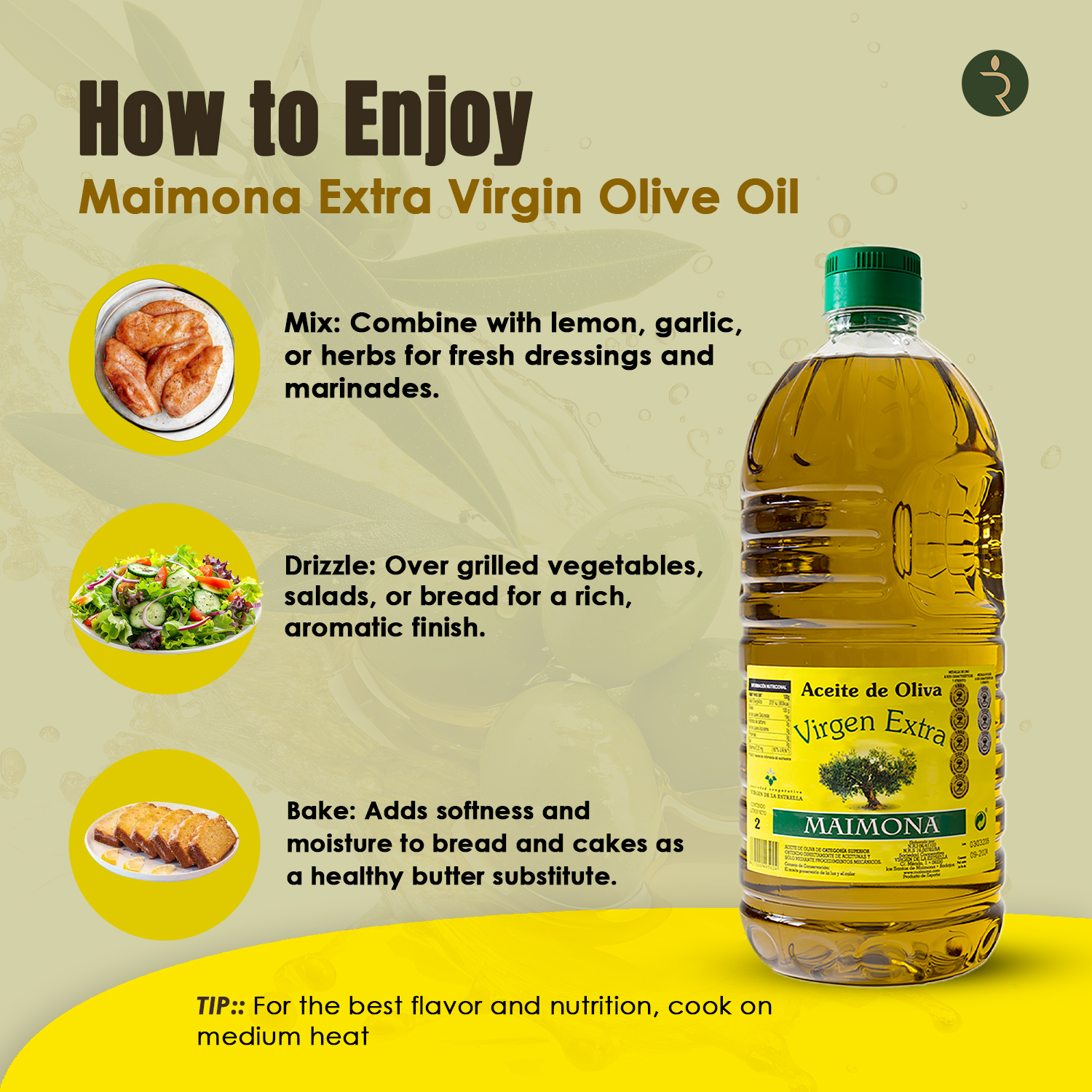 Maimona Extra Virgin Olive Oil 2L – Award-Winning Spanish EVOO in PET Bottle