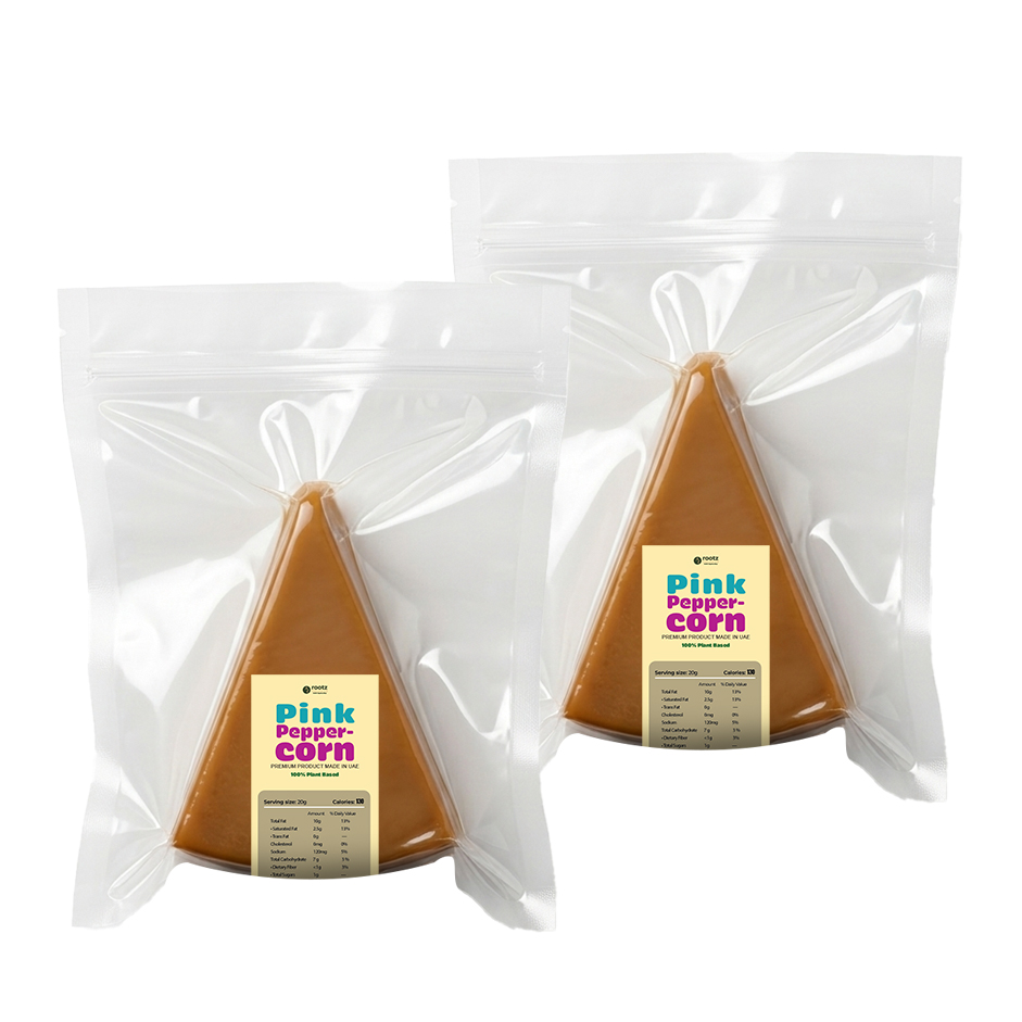 Vegan Aged Pink Peppercorn Cheese ~140g(Hand Cut)– Pack of 2