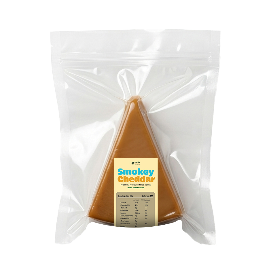 Vegan Aged Smokey Cheddar Cheese  ~140g(Hand Cut)– Pack of 2
