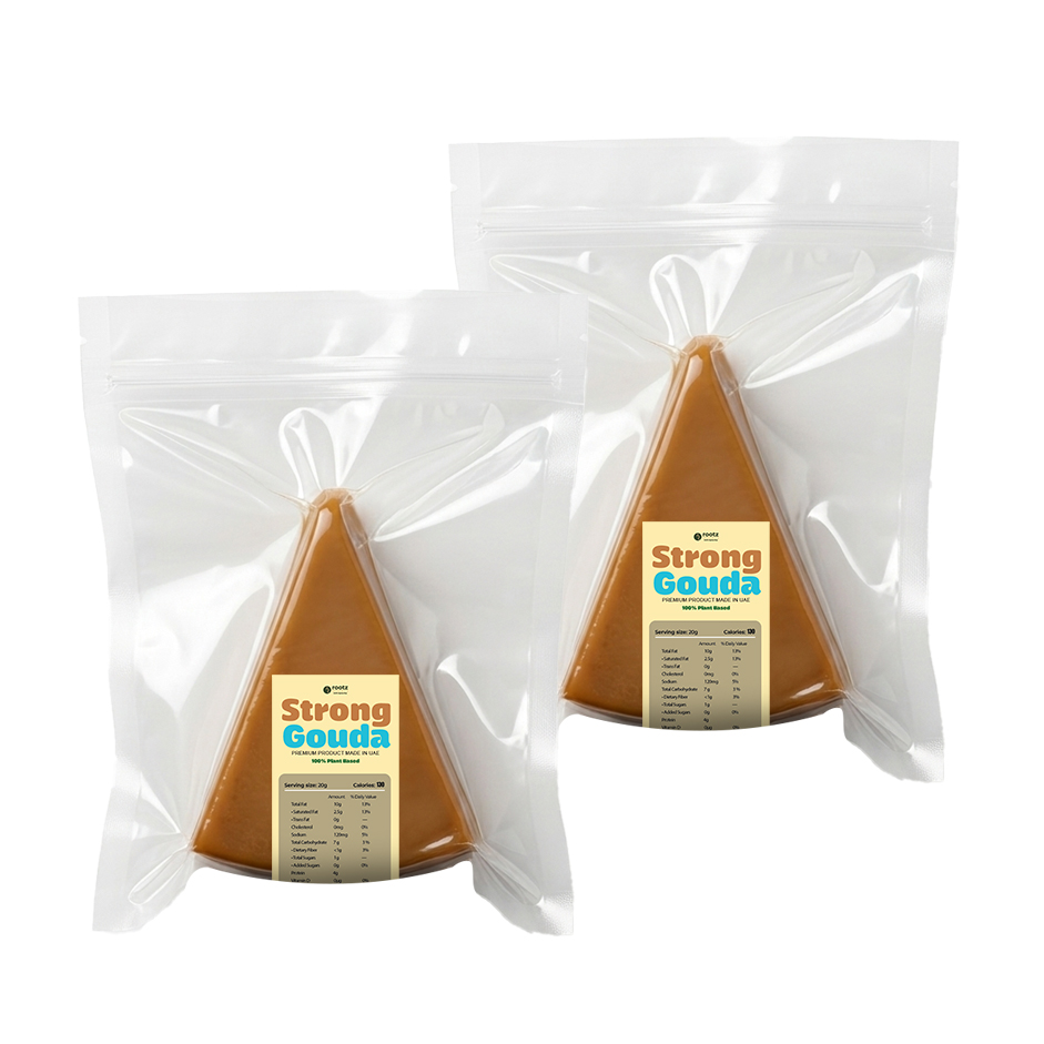 Vegan Aged Strong Gouda Cheese  ~140g(Hand Cut) – Pack of 2