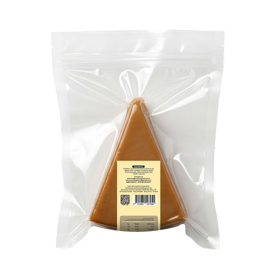 Vegan Aged Strong Gouda Cheese  ~140g(Hand Cut) – Pack of 2