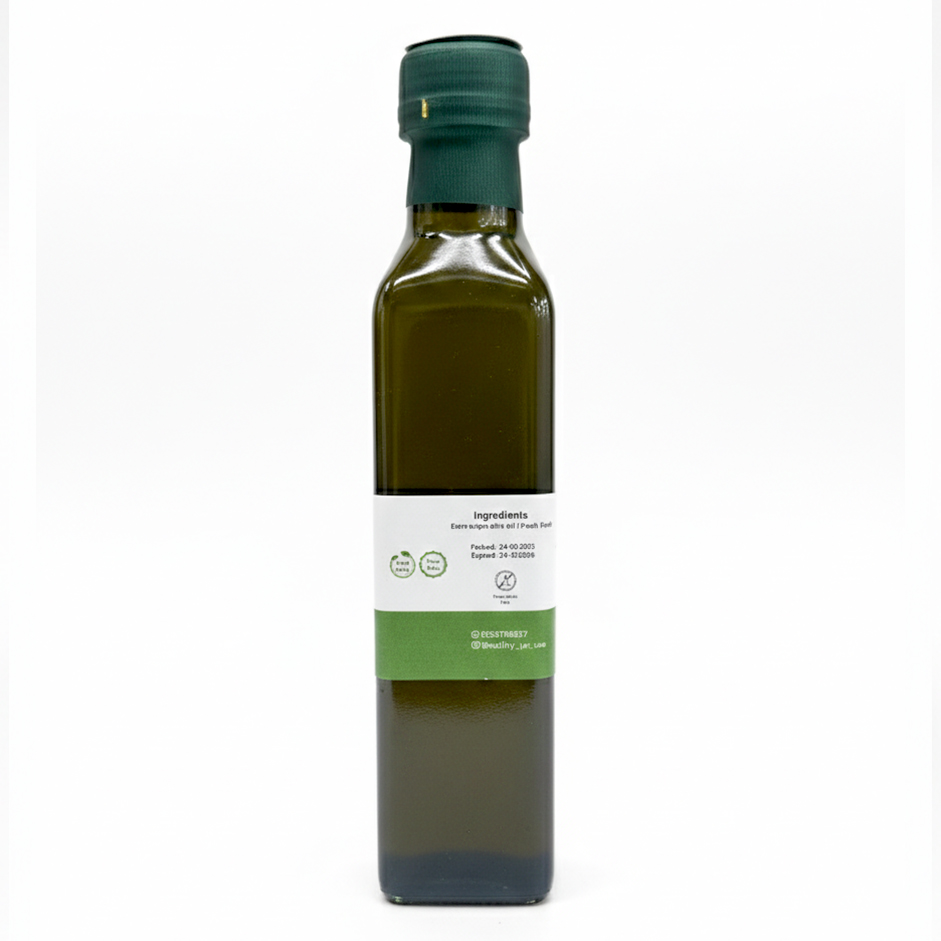 Virgin Olive Oil with Basil – Premium Mediterranean Infused Oil-250ml