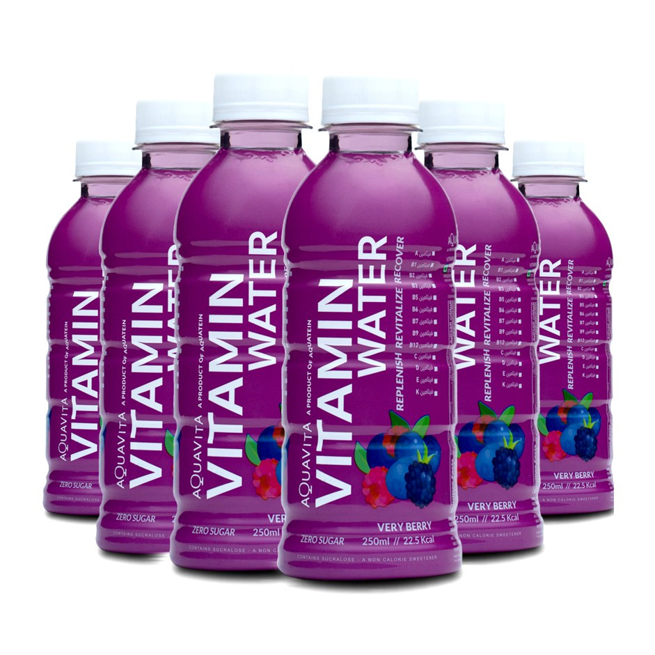 Vitamin Water 250 ml (Very Berry) - Pack Of 6