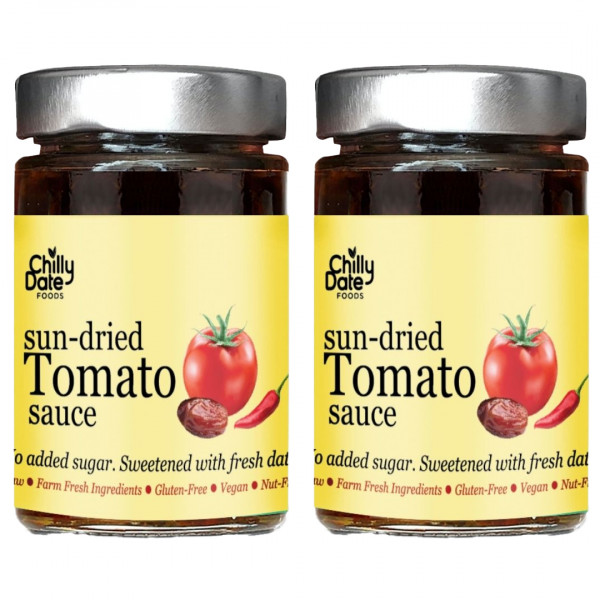 Image of Sun-Dried Tomato Sauce Sweetened with Dates - 200g(Pack of 2)