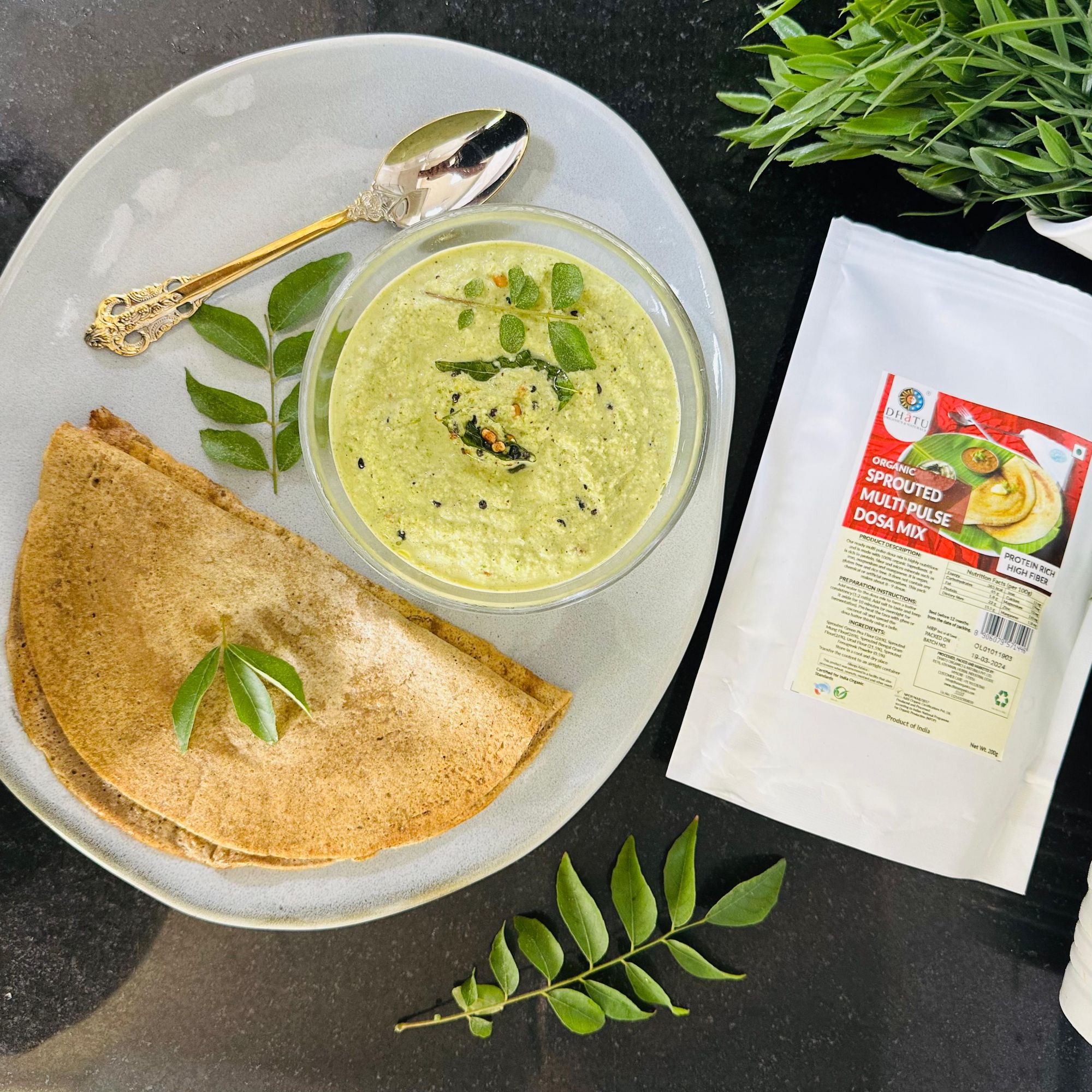 Organic Sprouted Multi Pulse Dosa Mix 200G by Rootz Organics