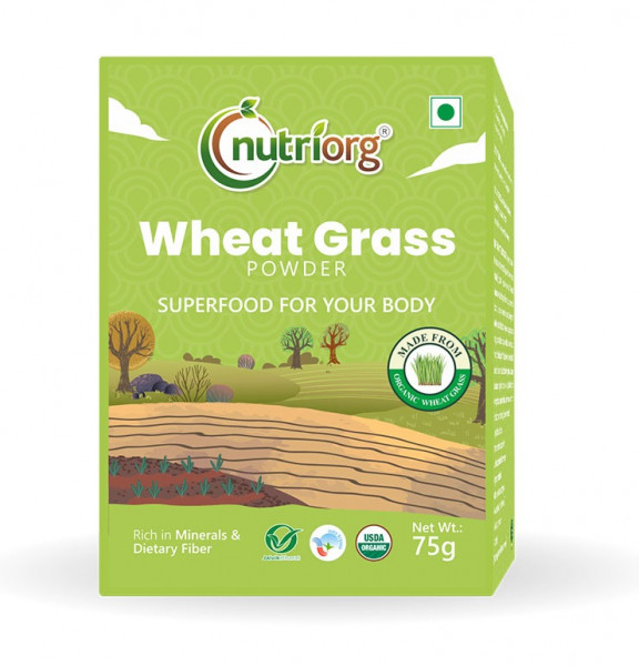 Image of Nutriorg Certified Organic Wheatgrass powder 75g