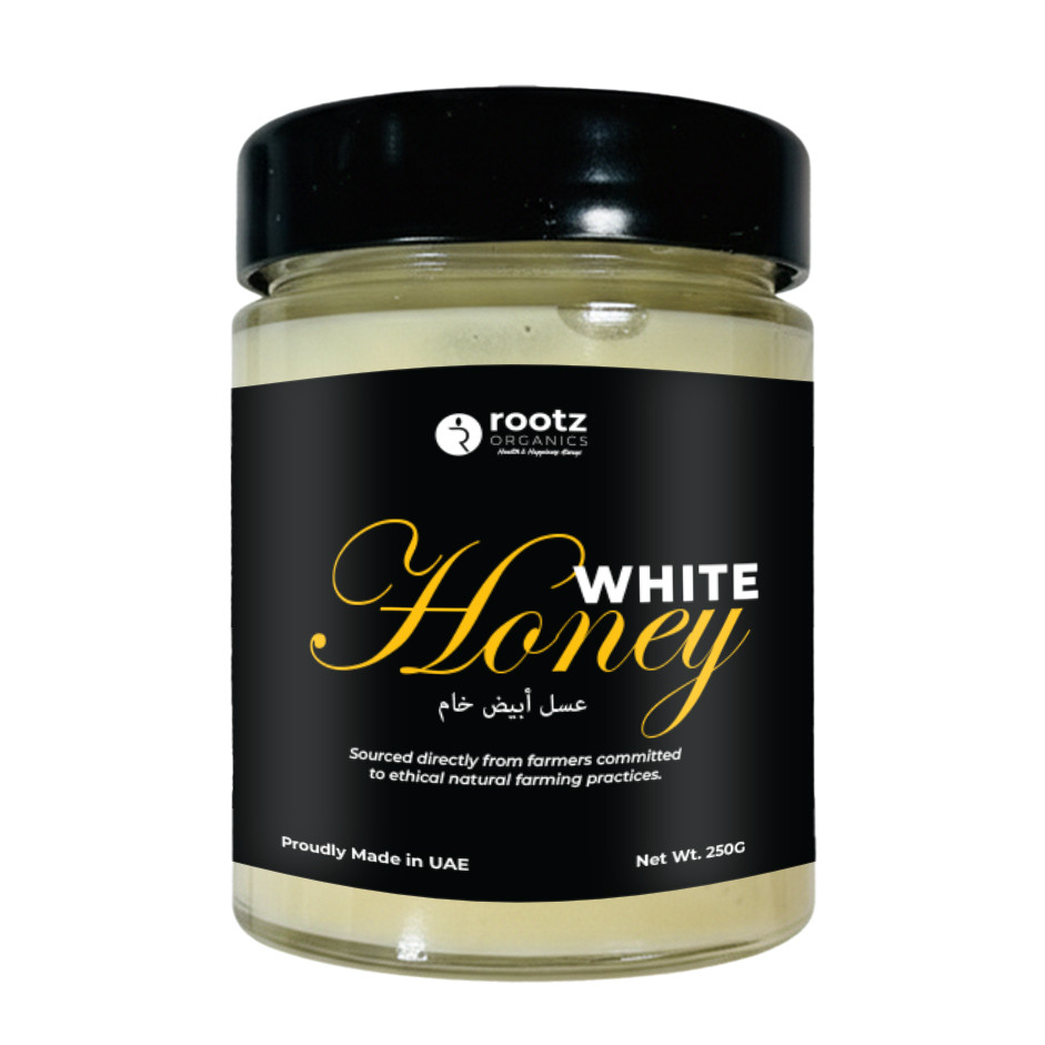 Raw White honey by Rootz organics 250GM