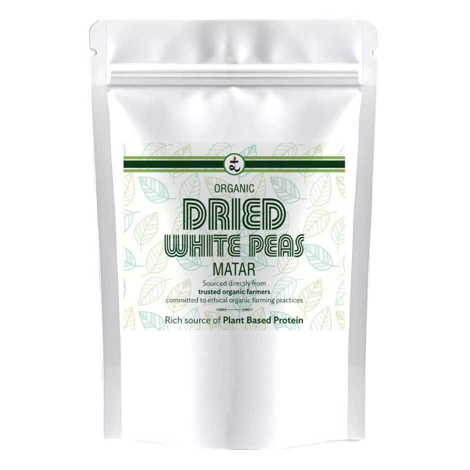 Organic White Matar (White Peas Whole) 500g