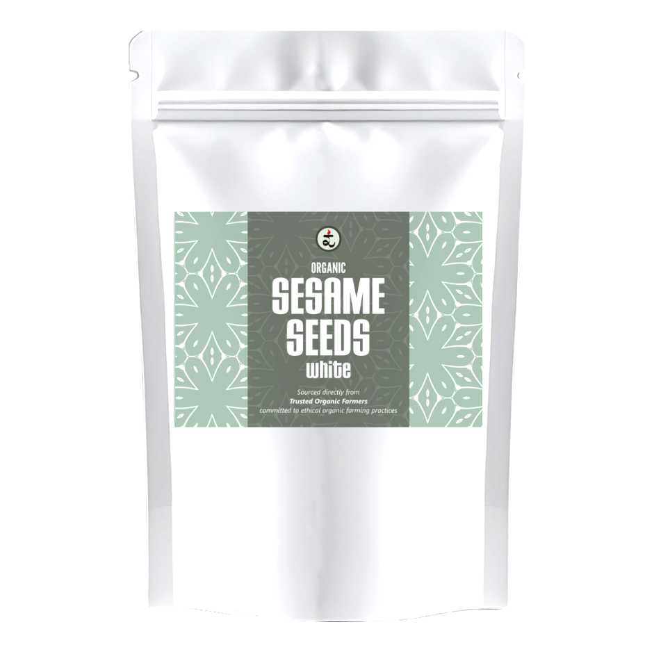 Organic  Sesame Seeds White 250g by Rootz Organics