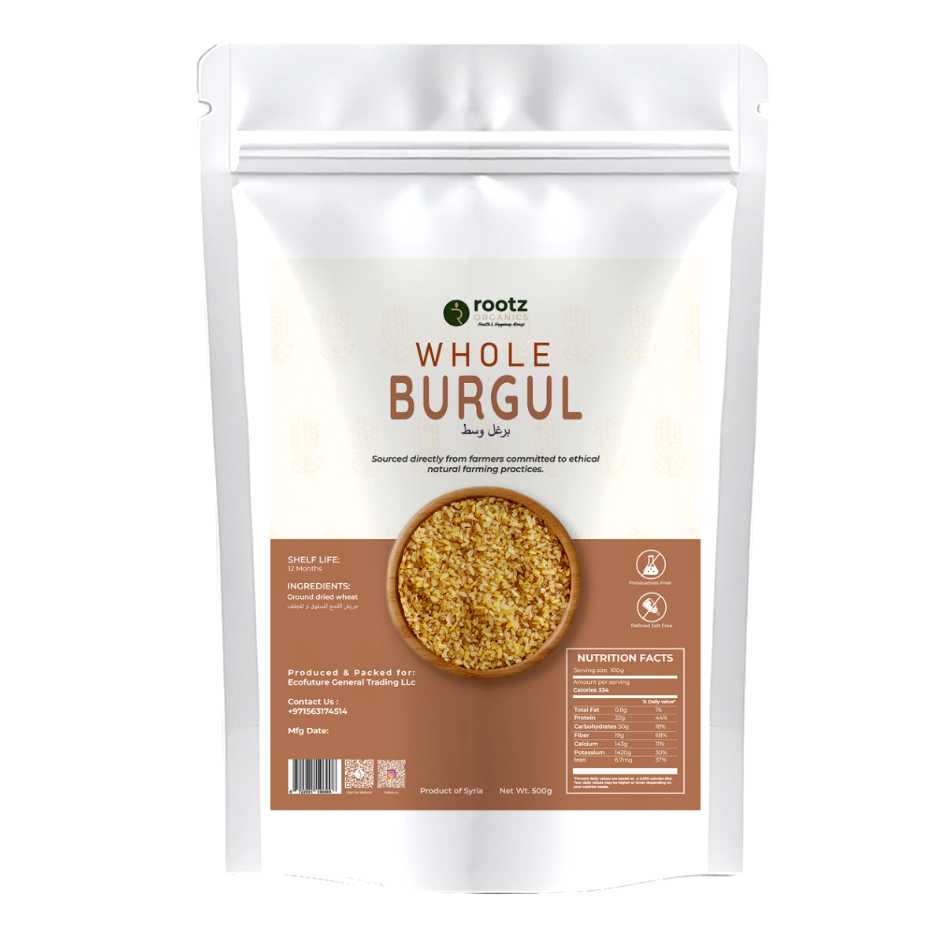 Premium Whole Bulgur Wheat 500g – Coarse Cracked Wheat for Pilafs, Stews & Traditional Cooking