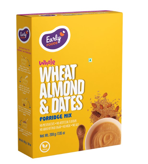 Early Foods-Whole Wheat, Almond & Date Porridge Mix 200g