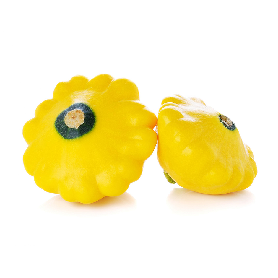 Rootz Organics Yellow Patty Pan Squash 200g — Baby Scallop Squash, Air-Flown from South Africa