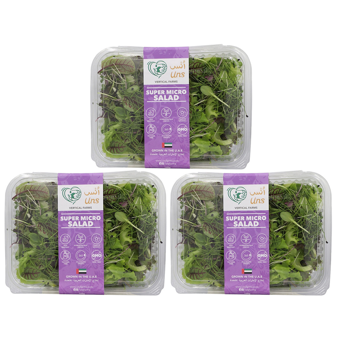 Super Micro Salad 100gm , Pack of - 3 by Rootz Organics