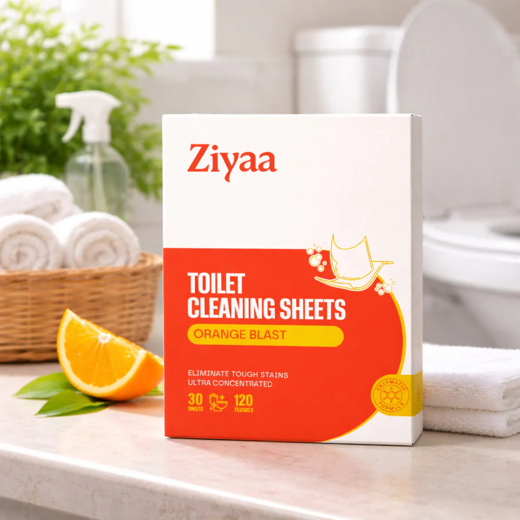 Ziyaa Toilet Cleaning Sheets – Vegan, Biodegradable & Cruelty-Free | 30 Cleans