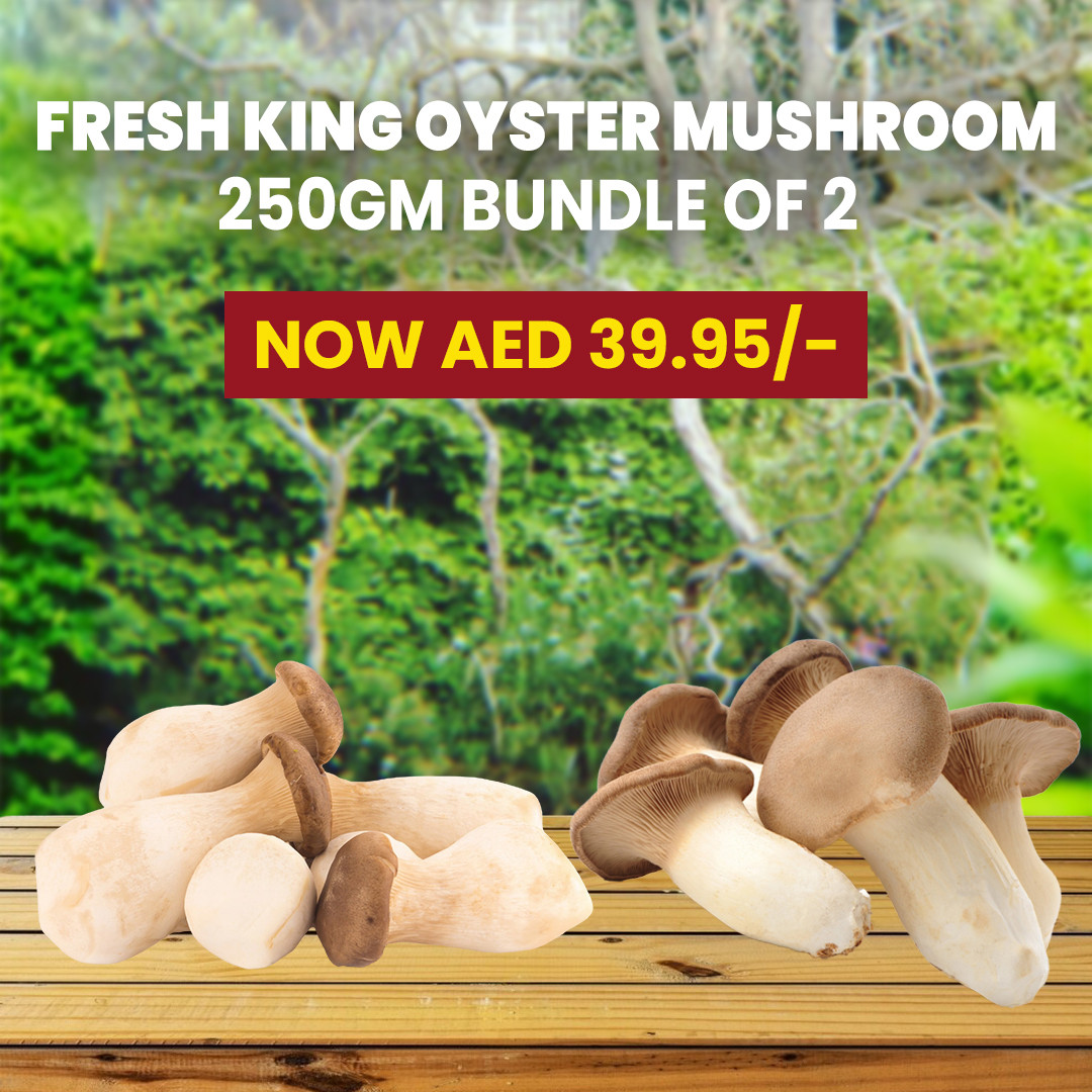 Fresh king oyster mushroom 200gm pack of 2