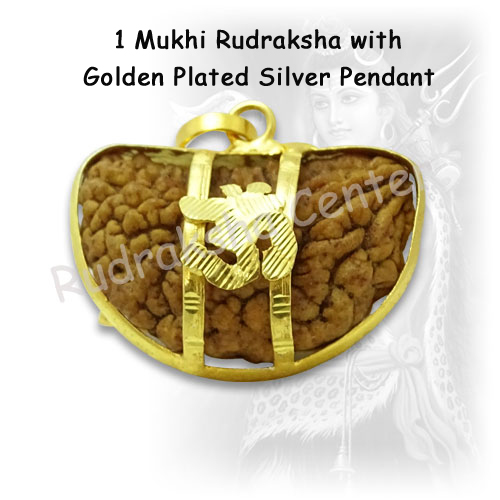 One Mukhi Rudraksha with Golden Om Pendant