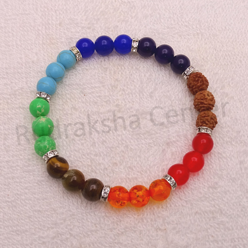 Seven Chakras Rudraksha Bracelet 1