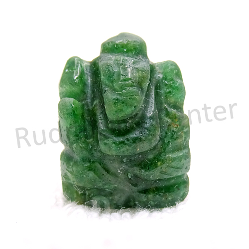Green Jade Ganesha Idol