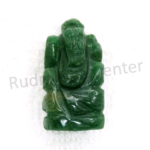 Green Jade Ganesha Idol