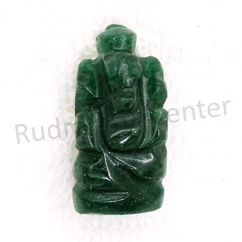 Green Jade Ganesha Idol