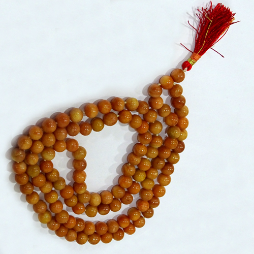 Dark Peach Agate Mala