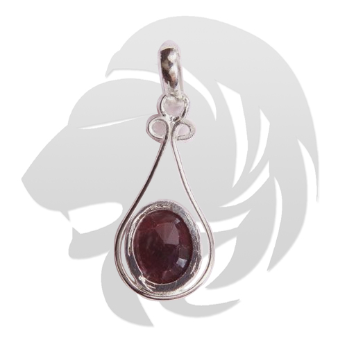 Ruby Pendant for Leo Sinh Rashi