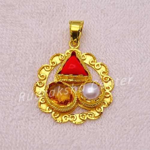 Golden Gems Pendant for Cancer