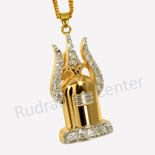 Gold Plated Shiva Locket In Gold Gold Plated Shivling Gold Locket
