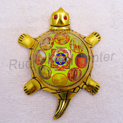 Tortoise with Bagulamukhi Yantra