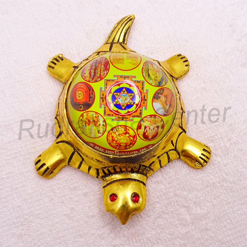 Tortoise with Bagulamukhi Yantra