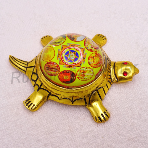 Tortoise with Bagulamukhi Yantra