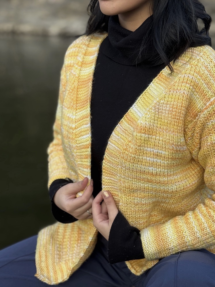 Yellow pure wool sweater