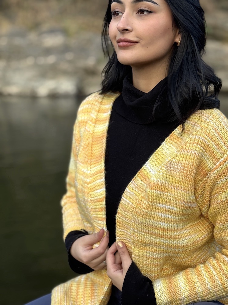 Yellow pure wool sweater