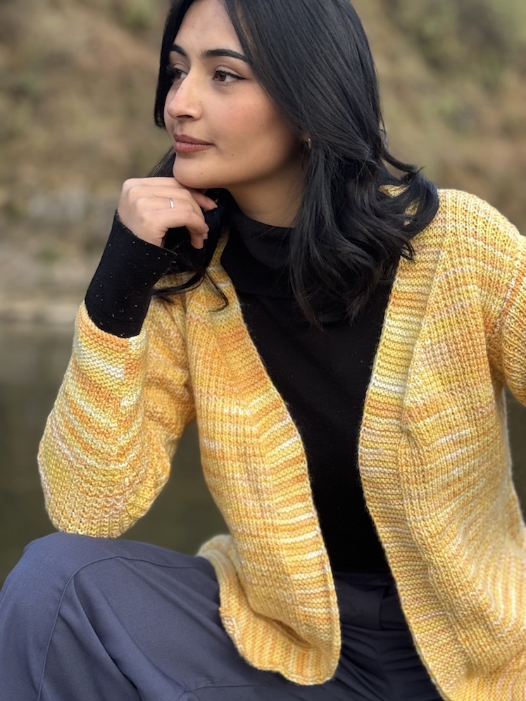 Yellow pure wool sweater