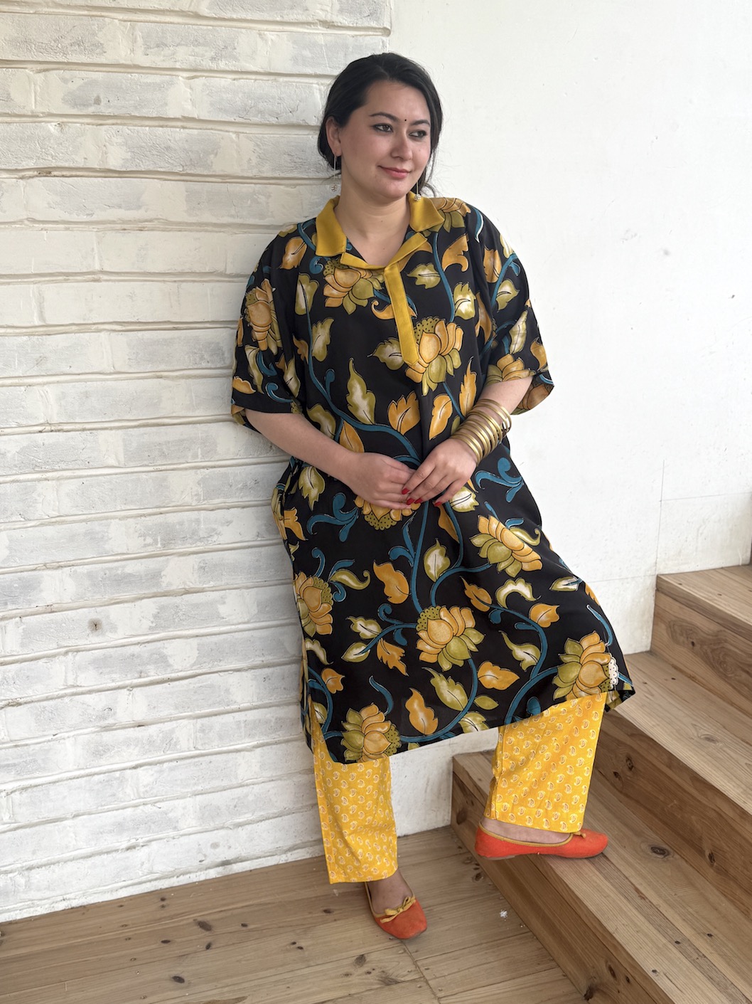 Kalamkari kaftan kurta 2