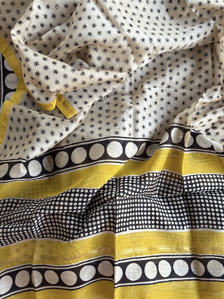 Handblocked chanderi suit 3