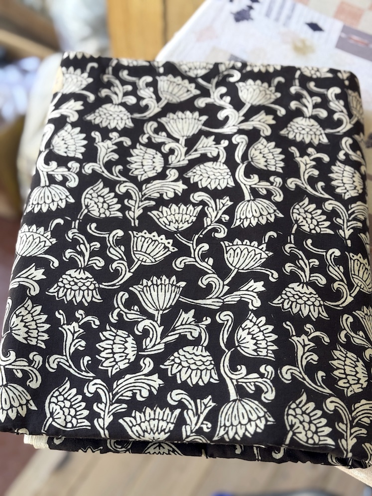 Dabu handblocked cotton fabric