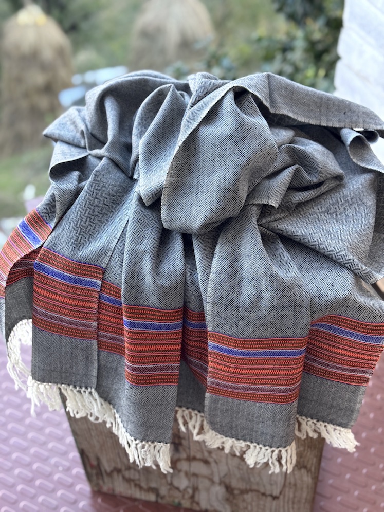 Pure wool dual tone shawl